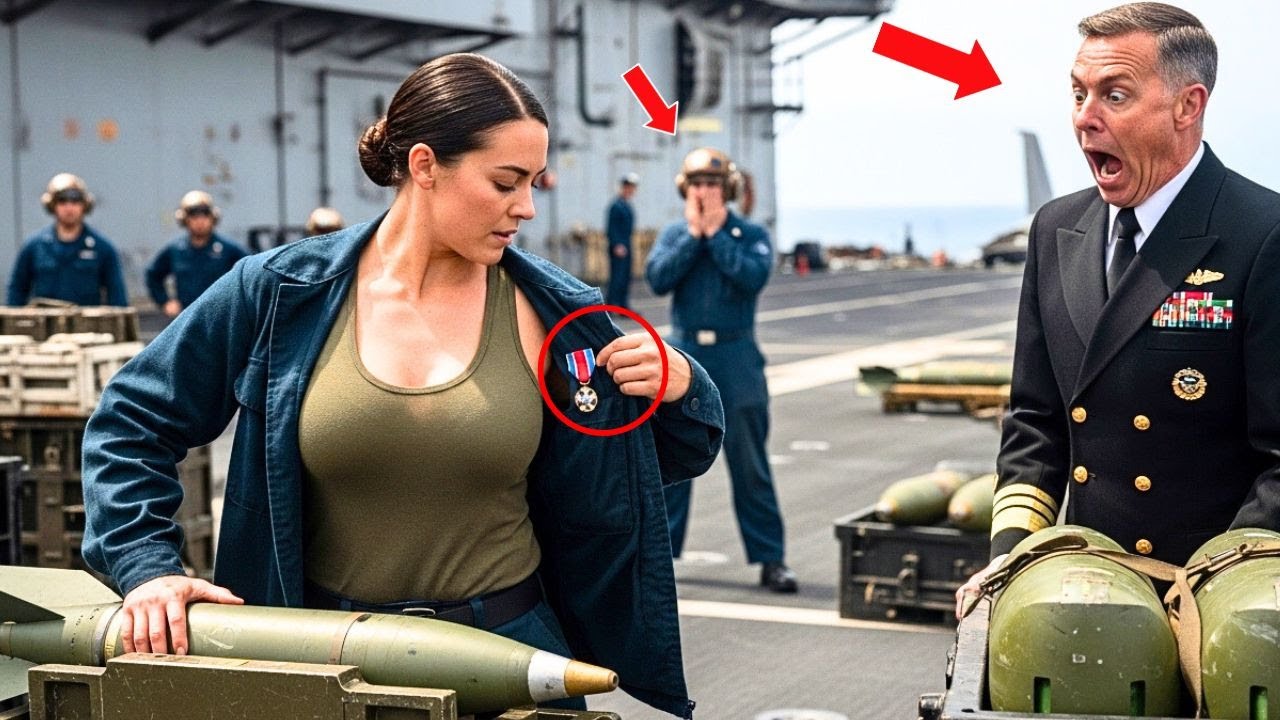 She Was Just Loading Ammo on the Carrier — Until the Admiral Noticed the Medal She Hid