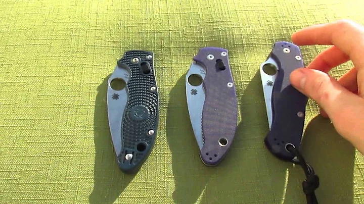 Blurple Manix 2! Spyderco s110v Dark Blue G10 Manix