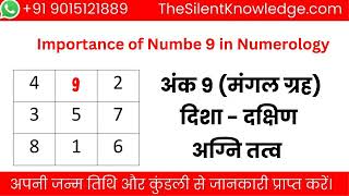 जन्म तिथि में अंक 9 का क्या महत्व होता है  lo shu grid numerology | Numerology for number 9