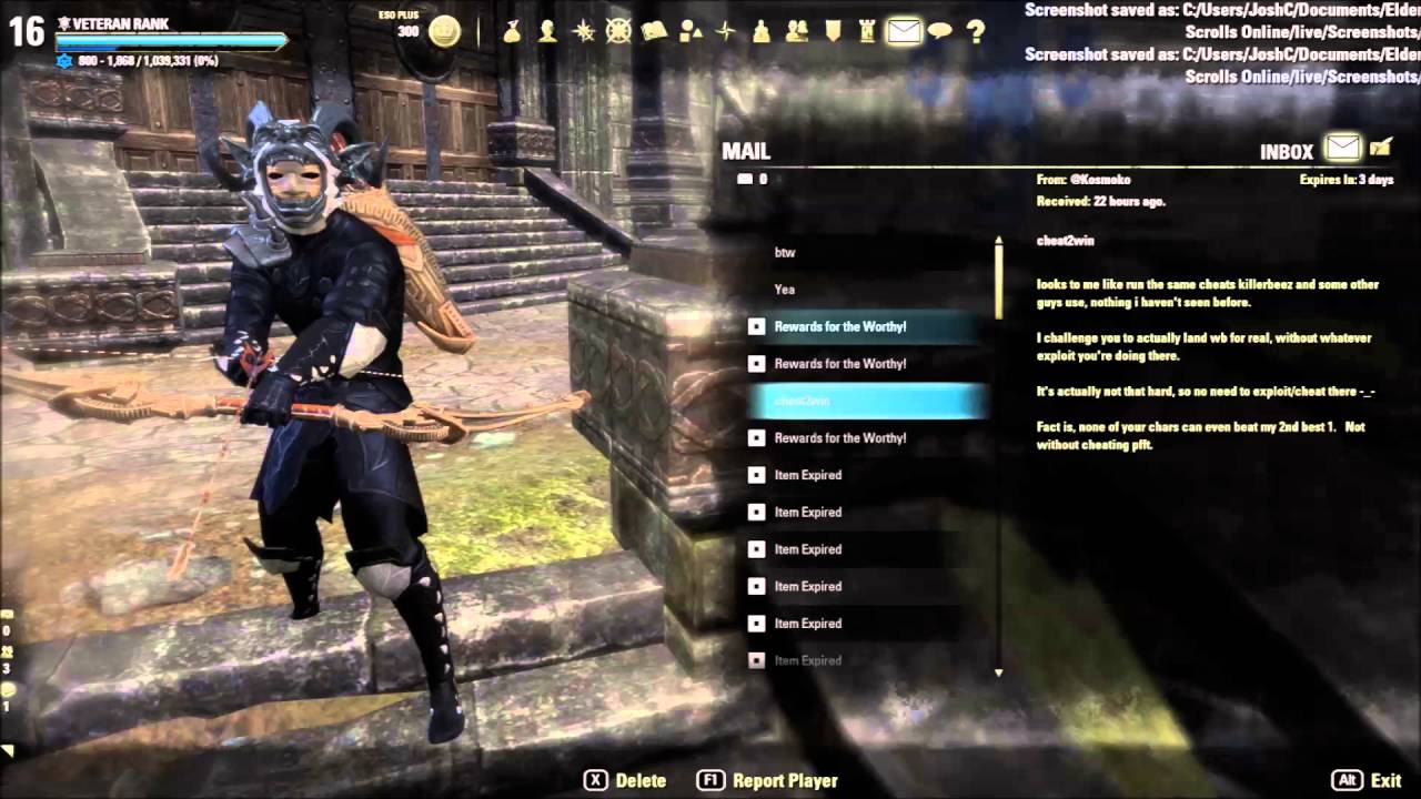 ESO: Kodi is Confirmed Cheater/Exploiter