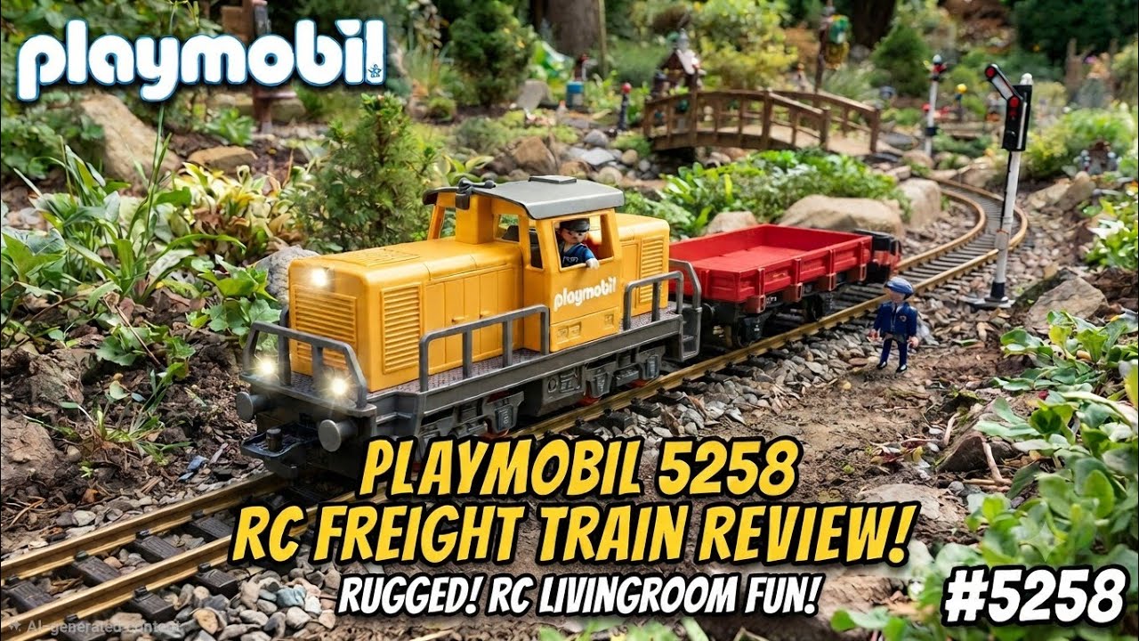 PLAYMOBIL: Riding the RC Freight Train (Set 5258) - YouTube
