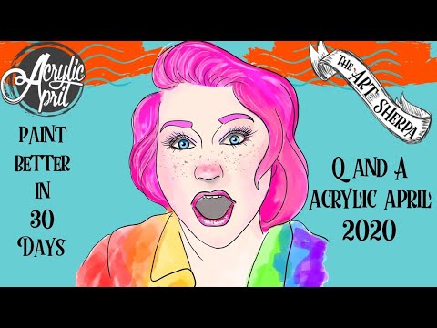 Acrylic April Live Q and A how to do the Challenge -YOUR INVITED See the whole collection