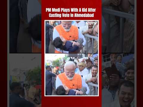 PM Modi In Ahmedabad | Watch: PM Modi Plays With Child As He Greets Crowd After Casting His Vote @NDTV