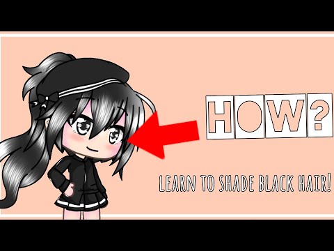 How To Shade Dark Black Hair Ibispaint X Gacha Shading Tutorial 2 Youtube