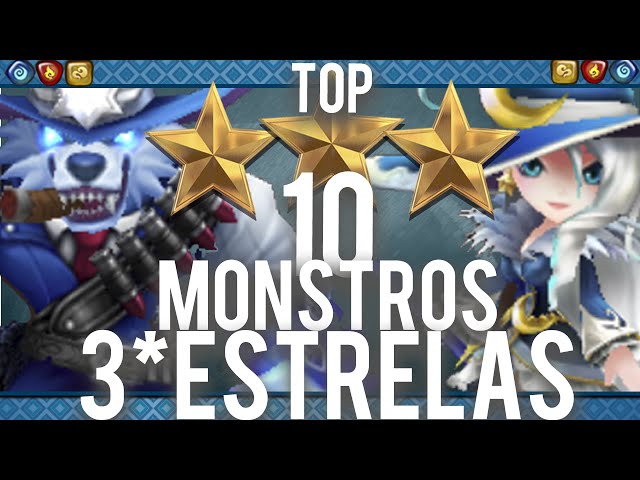 TOP 10 MONSTROS 3* ESTRELAS FOGO/ÁGUA/VENTO(Avaliação/Runas/Notas) -  Summoners War 