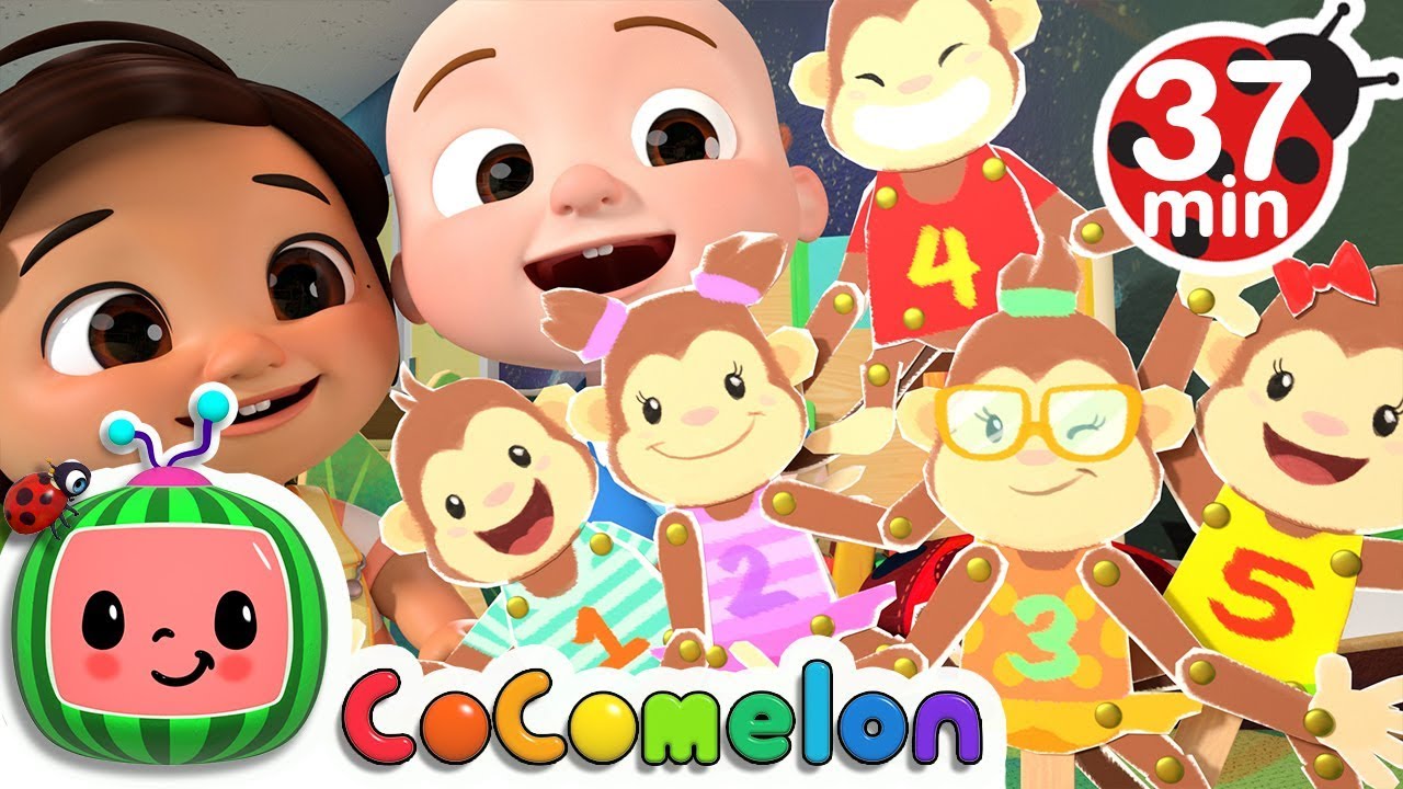 Five Little Monkeys Jumping on the Bed + More Nursery Rhymes & Kids Songs - CoComelon