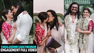 Varalakshmi Sarathkumar's Engagement Full Video | Nicholai Sachdev | Filmy Hunk