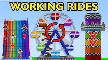 I Built a Fully Working AMUSEMENT PARK in Minecraft! (No Mods)
