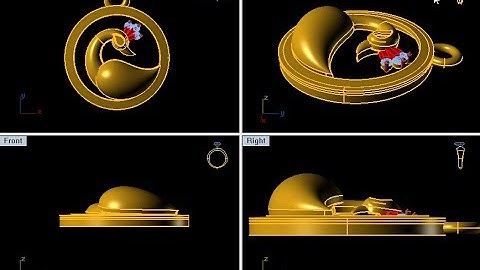 peacock pendent for beginners jewellery design rhino cad matrix gemvision 6 2 18