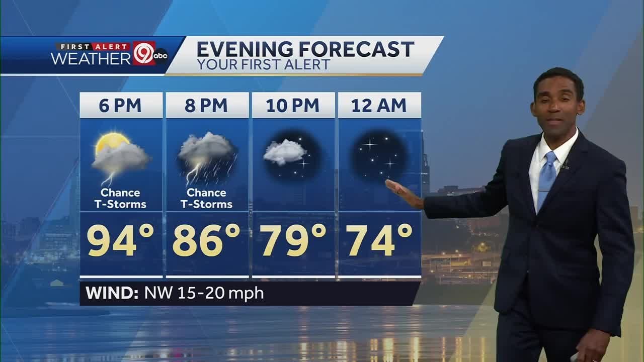 Evening storms pave the way for a less humid week - YouTube