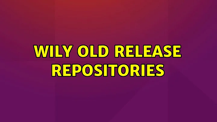 Ubuntu: Wily old release repositories