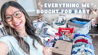 EVERYTHING WE GOT FOR OUR BABY | Baby shower & Newborn Haul