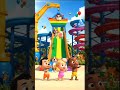 Rainbow Water Park Adventure 🌊🌈 Biggest Water Slides Ever | Funny Kids Cartoon #shorts #kidslearning