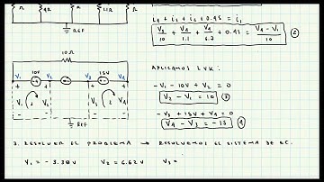 Analisis de Nodos - Supernodos - Ejercicio de Aplicacion - Circuitos Electricos - Video 043