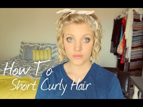 how to short curly hair  styled with a bandanna