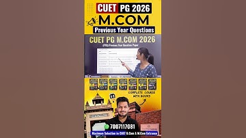 CUET PG M.Com 2026 | Previous Year Question Paper join now batch ##cuetpg2026 #cuetpgmcom2026 #mcom