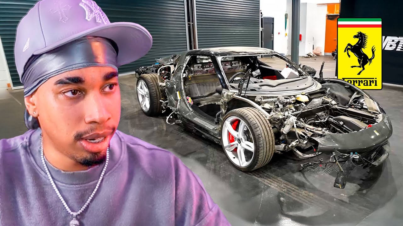 RDjavi reacciona a RECONSTRUCCIÓN DE UN FERRARI 296 DESTRUIDO DE 330 000 DÓLARES pt 2