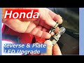 Sustituir luces amarillas de Reversa y Placa por LED luz blanca. Honda Civic 2012. LED Light upgrade