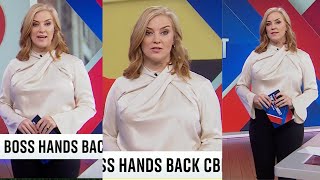 Sarah Jane Mee Nipples Busty In Satin Blouse - Sky News 912024