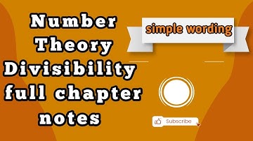 Number theory|| Divisibility