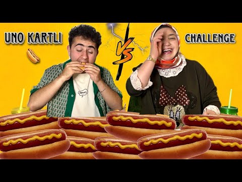 KIŞKIRTMA GİBİ UNO KARTLI SOSİSLİ YEME CHALLENGE !! (ÖDÜLLÜ)