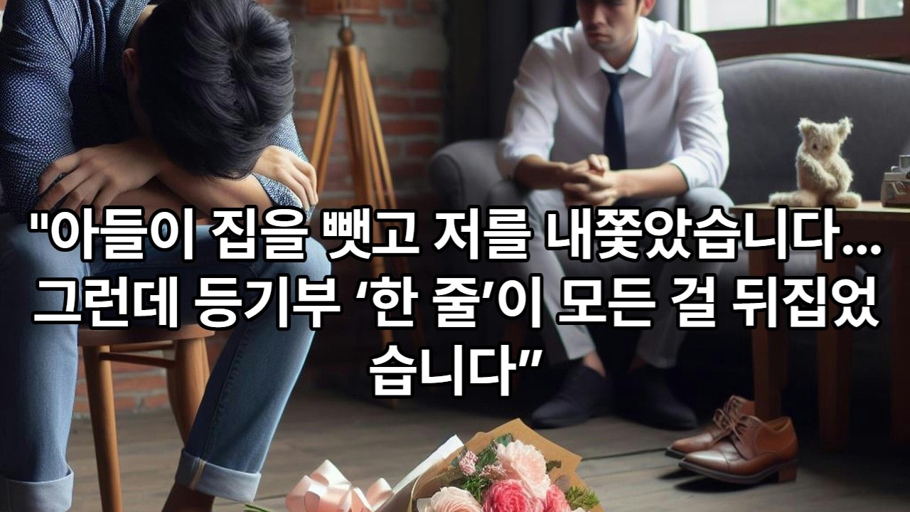 “아들이 집을 뺏고 저를 내쫓았습니다… 그런데 등기부 ‘한 줄’이 모든 걸 뒤집었습니다”