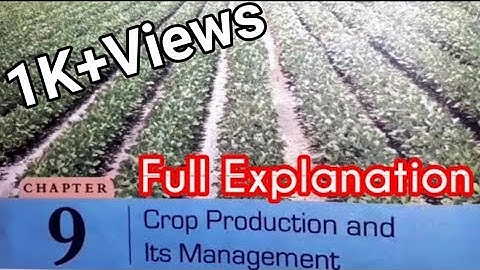 ||Crop production and It