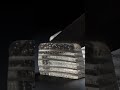 the smooth, clean slices of crystal-like gelatin reveal sparkling layers in stunning close-up ASMR.