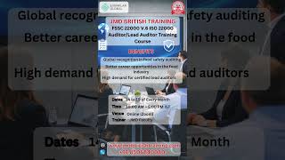 FSSC 22000 V6 ISO 22000 Auditor / Lead Auditor Training Course | Food Safety Auditor Certification