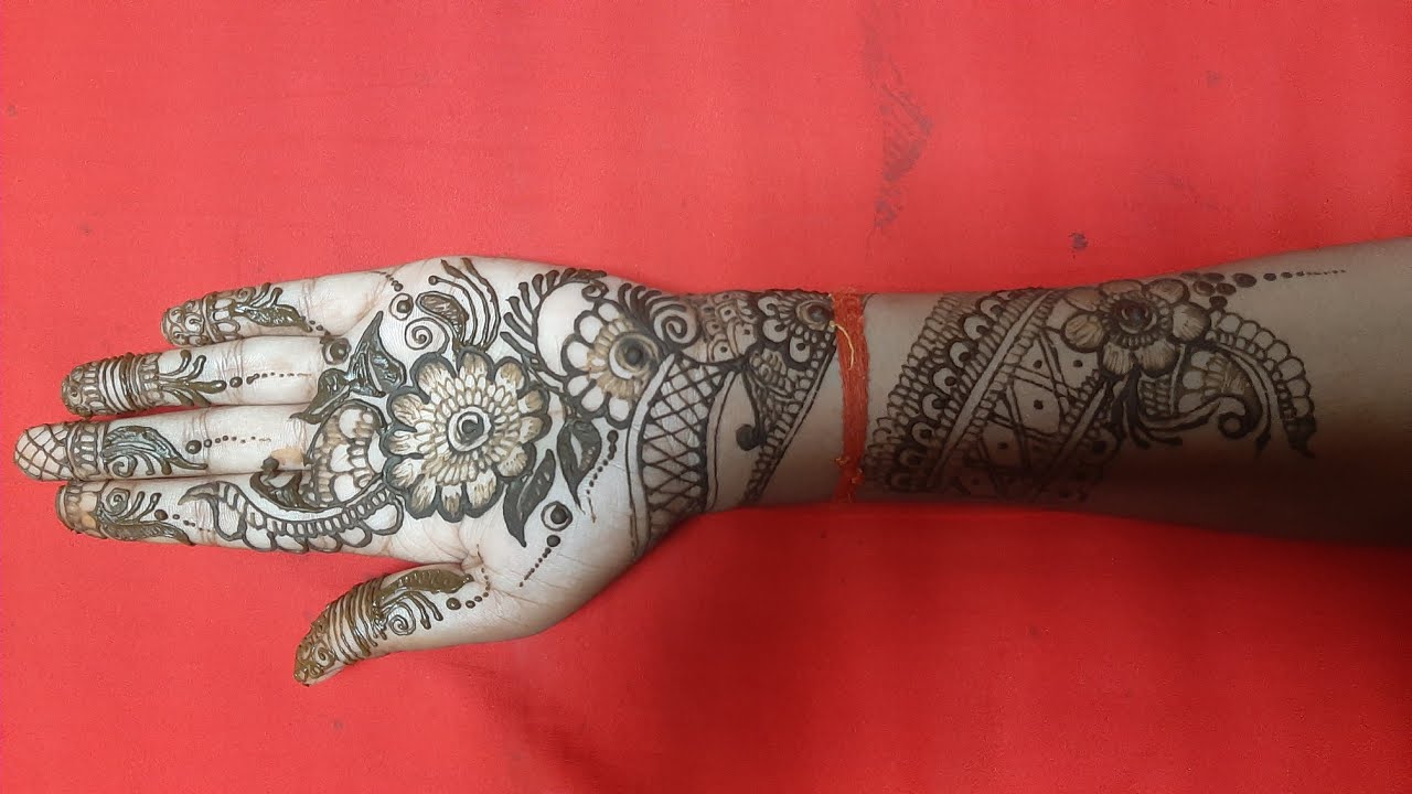 Beautiful bridal mehndi design for fronthand||attractive dulhan henna ...