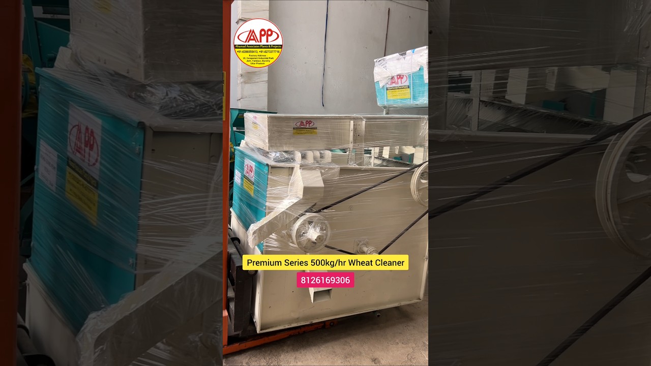 Premium Series Wheat Cleaning Machine with emery roll 500kg/hr #attachakki #wheatcleaner