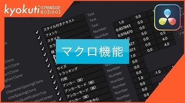 動画編集初心者でもすぐ使えるエフェクトを「マクロ」機能で簡単アニメテキストの作り方を習得【ダビンチリゾルブ】 | kyokuti creator school