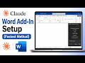 Claude Word Add-In Setup (Fastest Method)