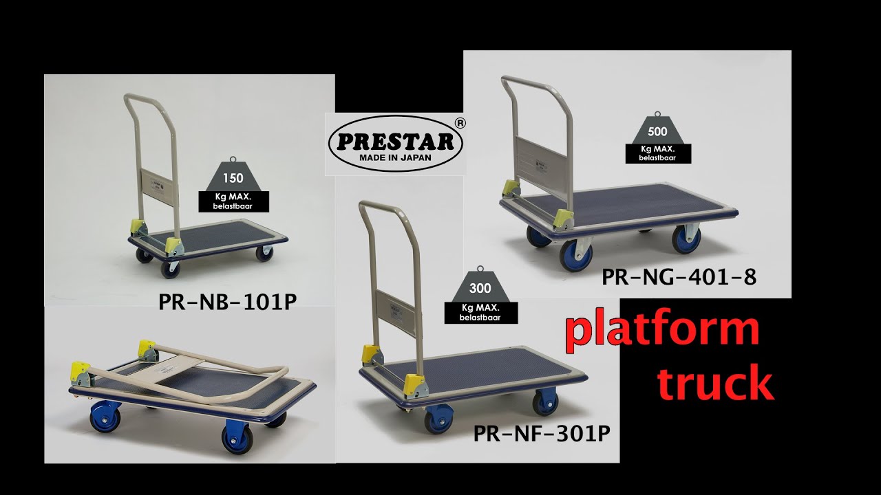 Chariot plastique Prestar dossier rabattable charge 300 kg