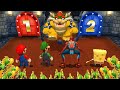Mario Party 9 MiniGames - Mario Vs Luigi Vs SpongeBob Vs Spider Man (Master Difficulty)