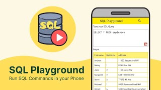 SQL Playground  - Run SQL Commands in your Phone screenshot 1
