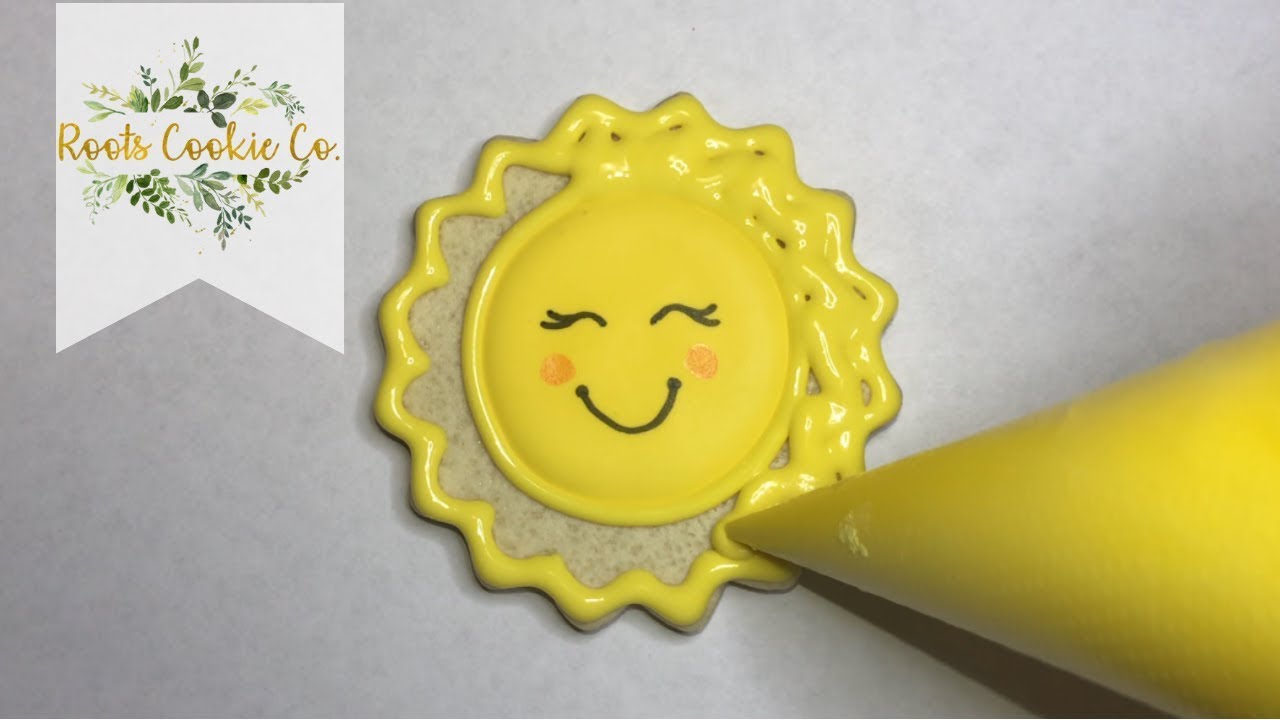 HOW TO DECORATE SUNSHINE SUGAR COOKIES ROYAL ICING YouTube