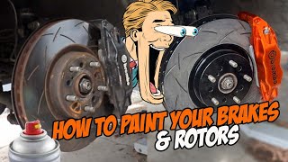 How to paint your Brakes & Rotors with spray cans. by customspraymods 193,767 views 2 years ago 12 minutes, 22 seconds