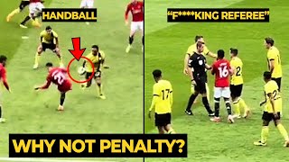 Amad Diallo is the only one who seemed angry at referee after Antony's shot did not receive penalty