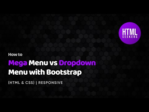 Mega Menu vs Dropdown Menu with Bootstrap #html5 #css3 #webdesign