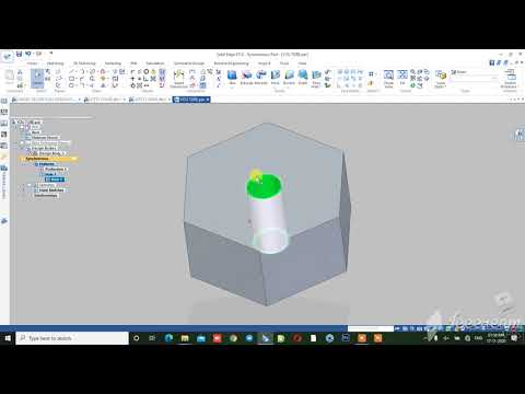 HOW TO MAKE NUT WITH THREAD &  HOW TO DO REVOLVE CUT IN SOLID EDGE