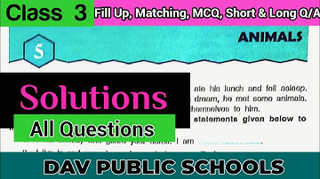 DAV class 3 Science Chapter 5 Animals - Questions Answers