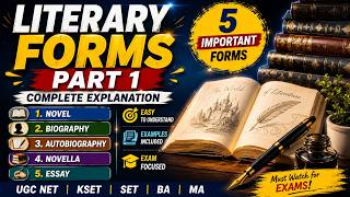 Literary Forms Crash Course Part 1 | English Literature for BA, MA, UGC NET & KSET Students screenshot 1