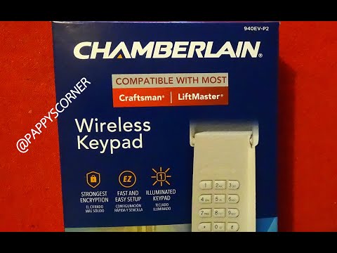 Chamberlain Wireless Keypad Installed - YouTube