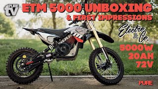 PURE TV: ETM 5000 Unboxing & First Impressions (72v 5000w 20ah BEAST by Electro & Co) (E-bike)