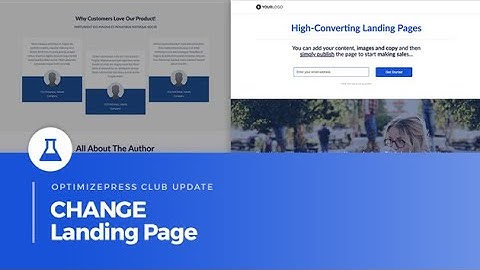 OptimizePress Club: Change Landing Page