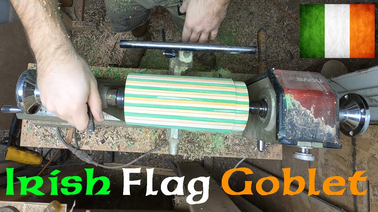 Woodturning - Irish Flag Goblet (Happy St Patrick's Day!!!!!)
