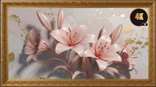 Sakura flowers Framed TV Art 4k/Gold Framed TV Art#frame #flowers #tv #art screenshot 3