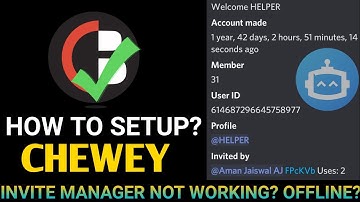 Setup Chewey Bot Discord | Invite Manager Not Working | Alternative of Invite Manager | 2020