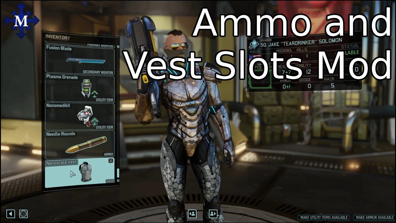 xcom 2 made a mod ammo and vest slots youtube